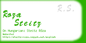 roza steitz business card